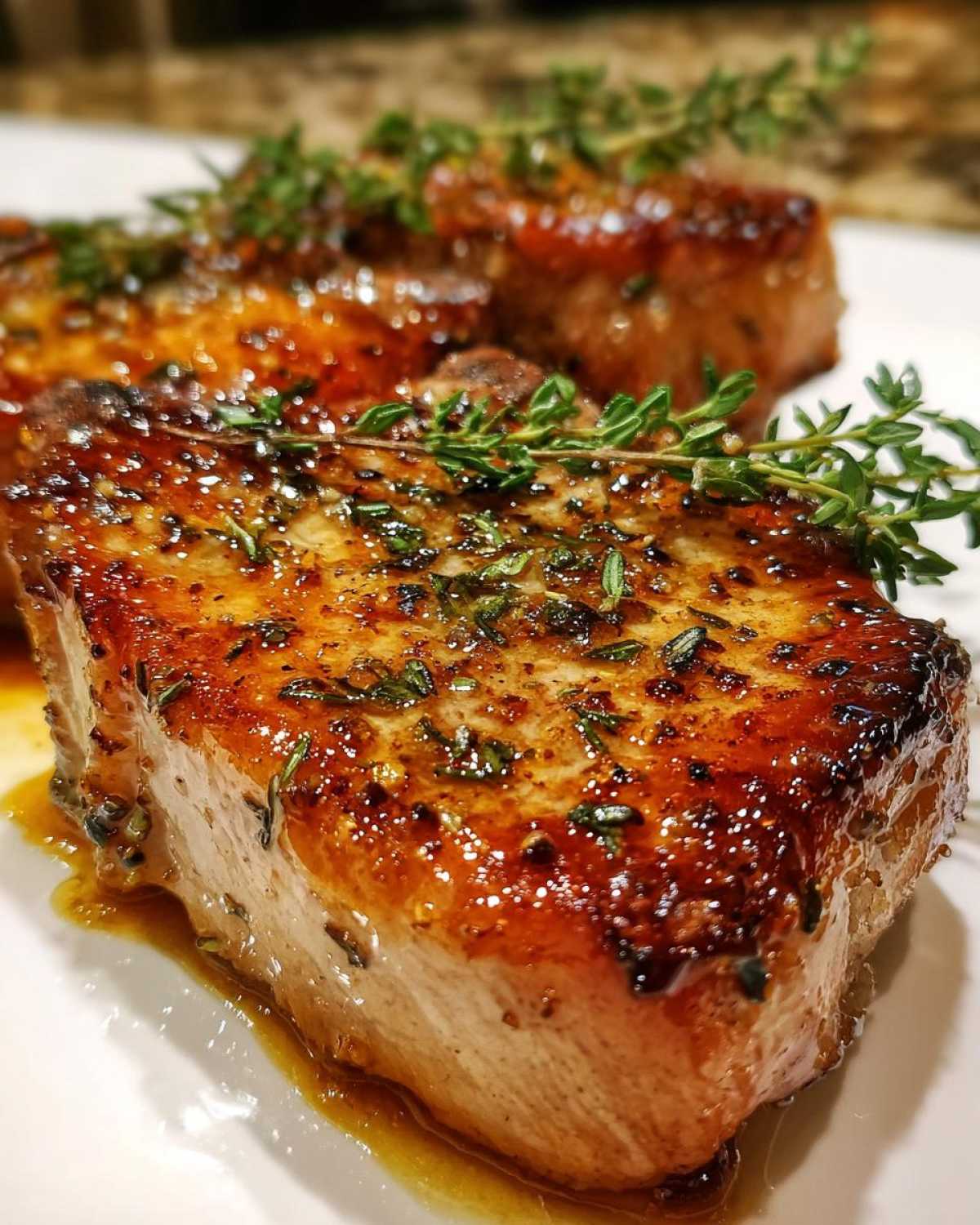 Apple Cider Glazed Pork Chops - detail 1