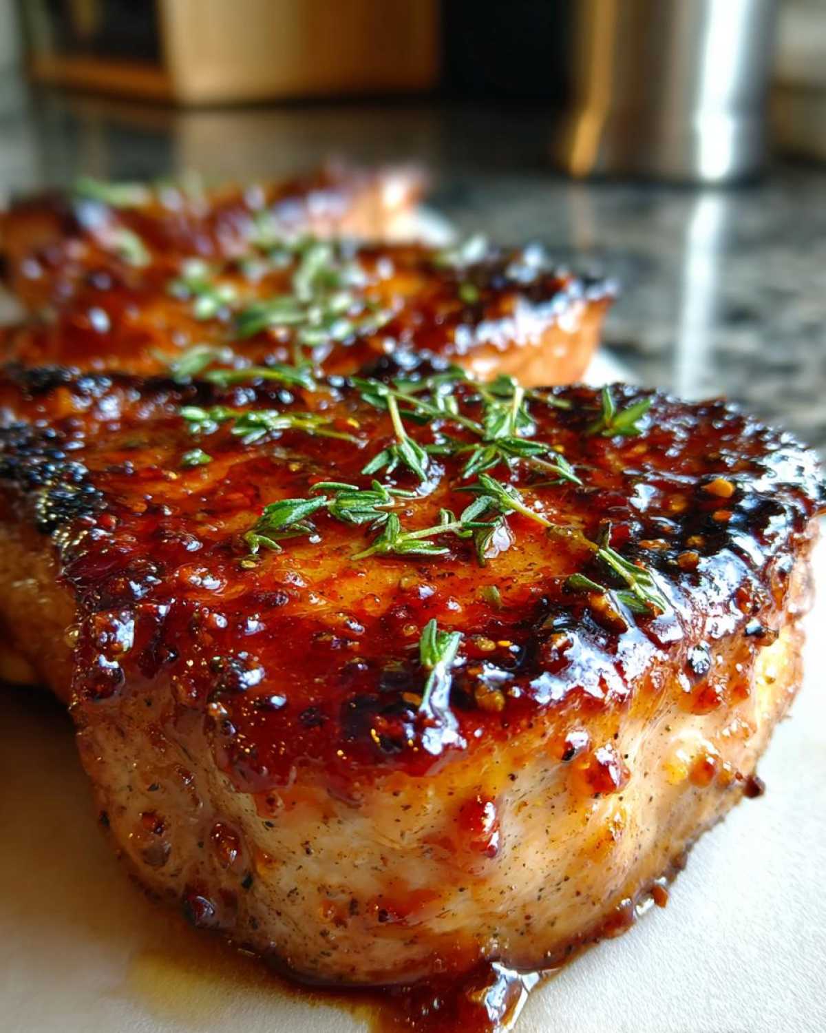 Apple Cider Glazed Pork Chops - detail 2
