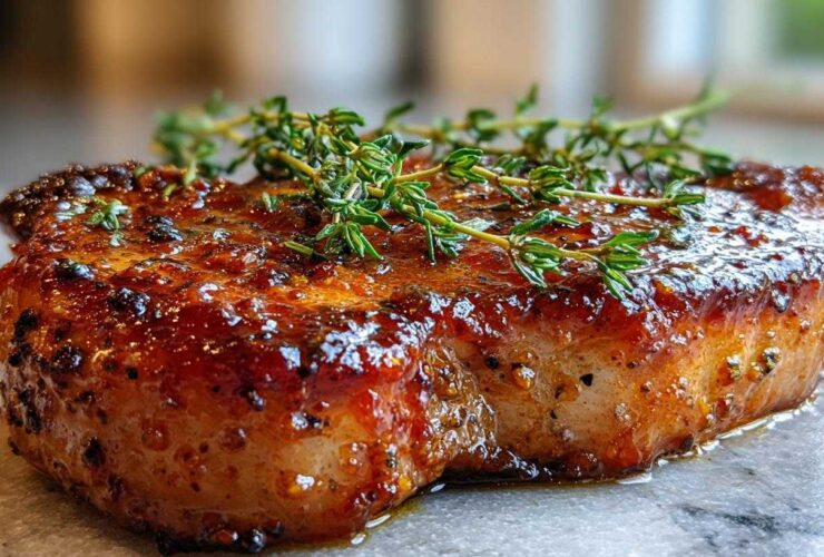 Apple Cider Glazed Pork Chops
