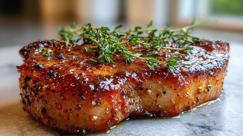 Apple Cider Glazed Pork Chops