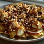 Apple Nachos with Caramel Drizzle