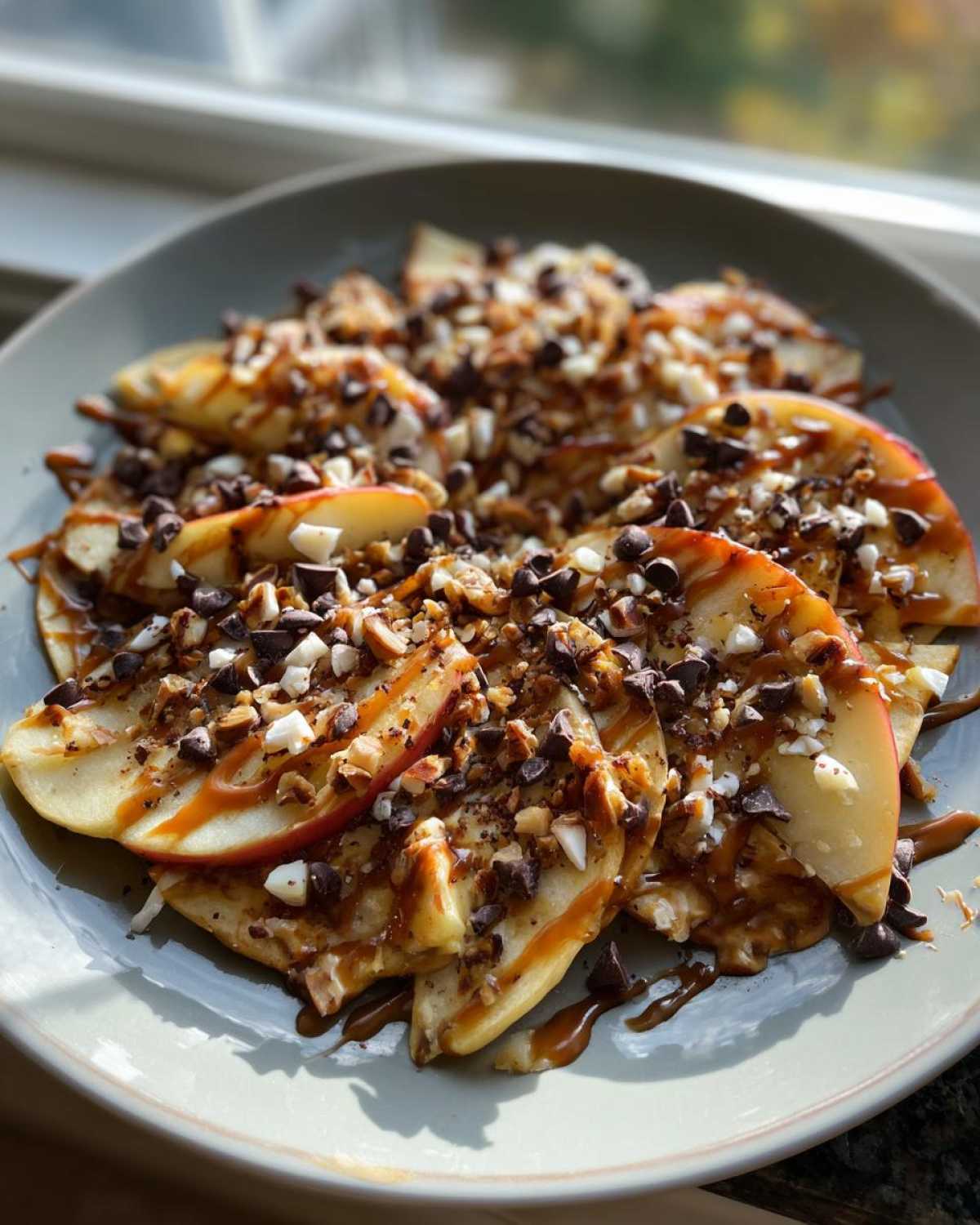 Apple Nachos with Caramel Drizzle - detail 3
