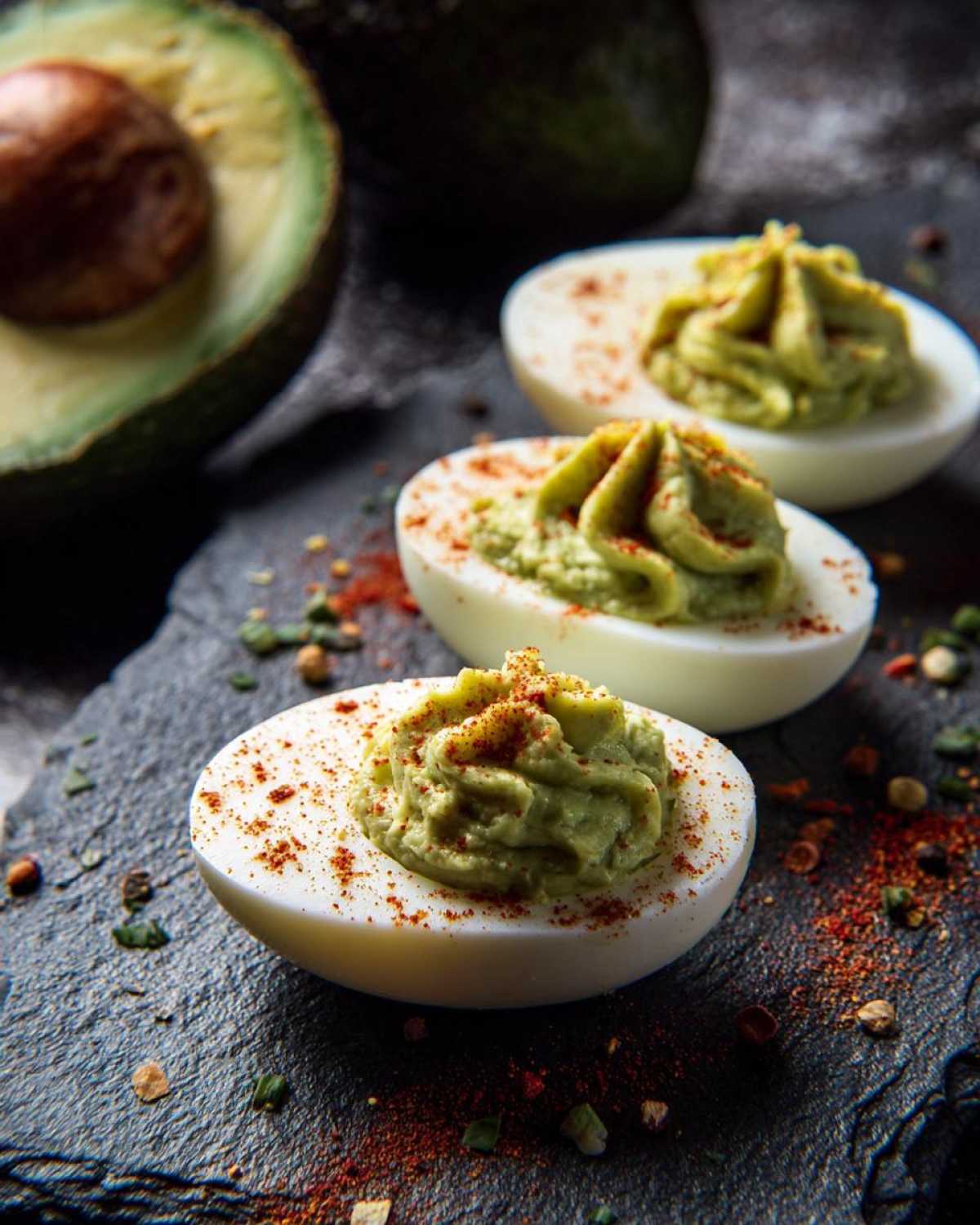 Avocado Deviled Eggs - detail 1