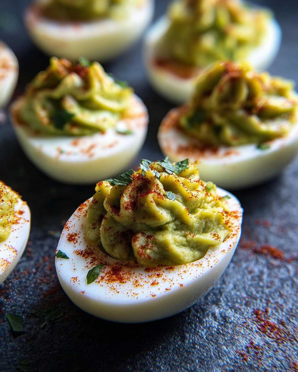 Avocado Deviled Eggs - detail 2