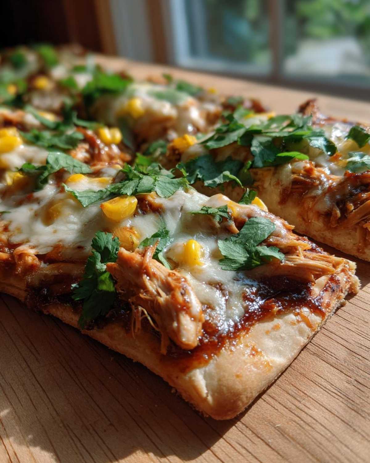 BBQ Chicken Flatbread with Grilled Corn - detail 1