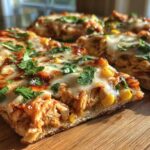 BBQ Chicken Flatbread with Grilled Corn