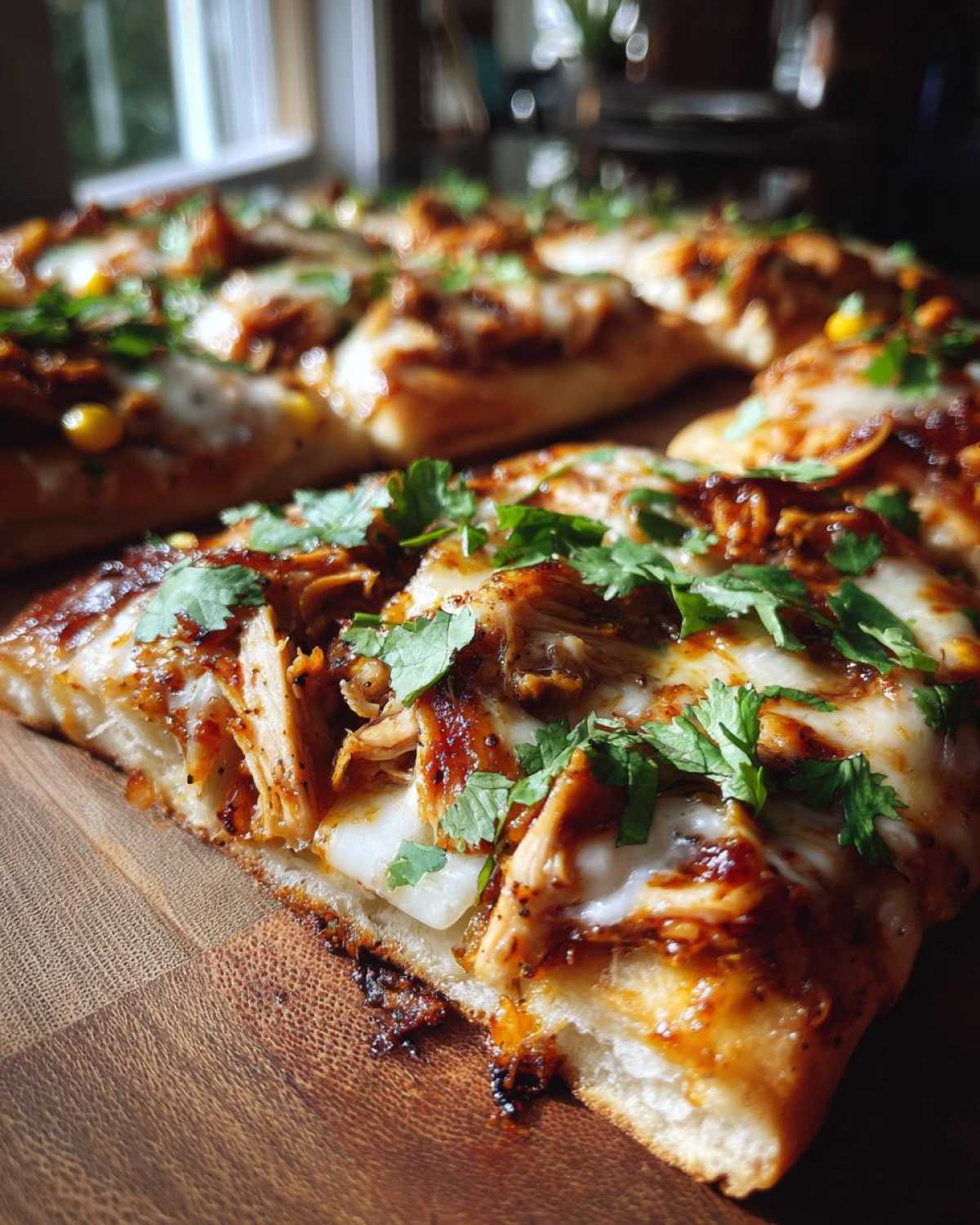 BBQ Chicken Flatbread with Grilled Corn - detail 2