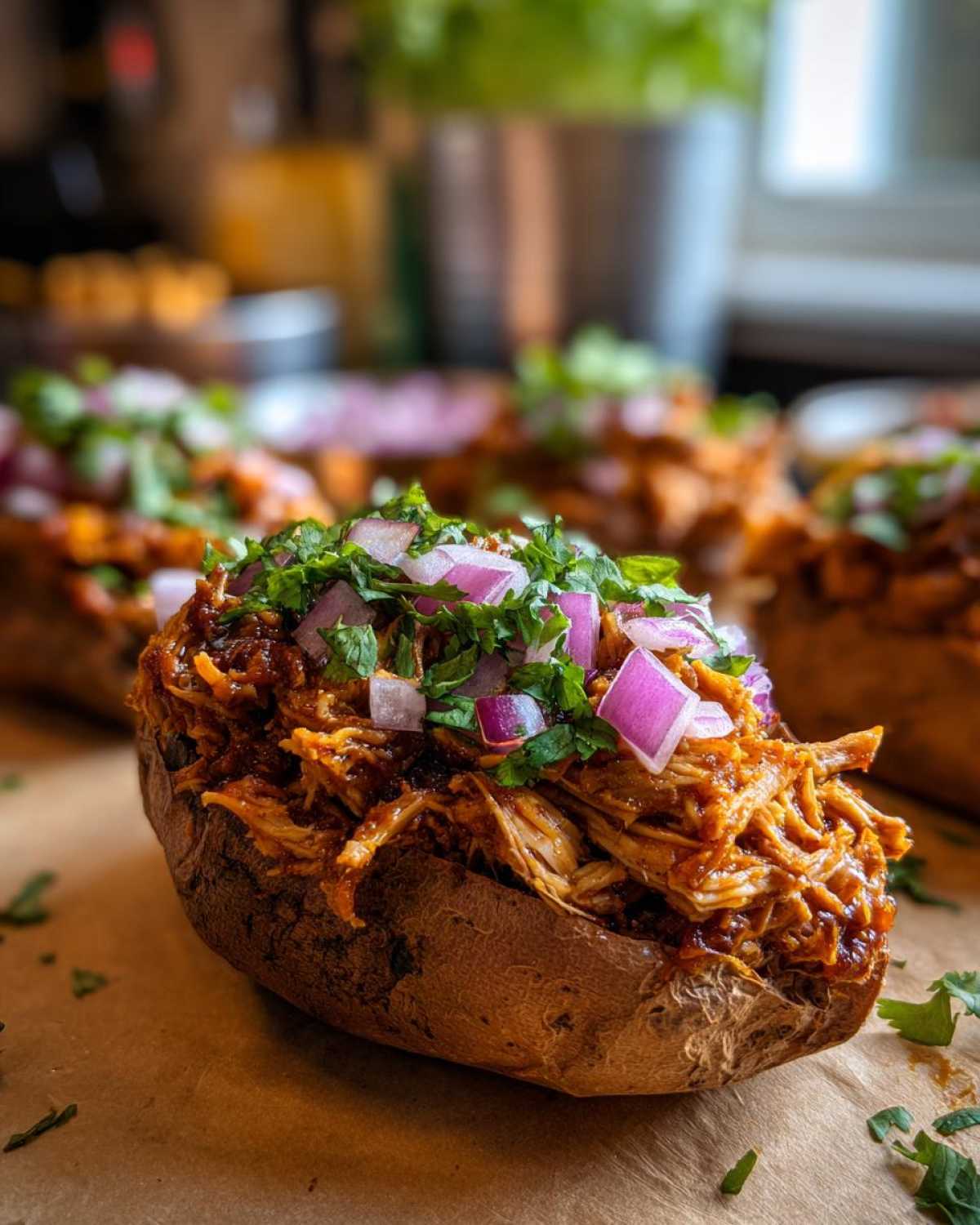 BBQ Jackfruit Loaded Sweet Potatoes - detail 2