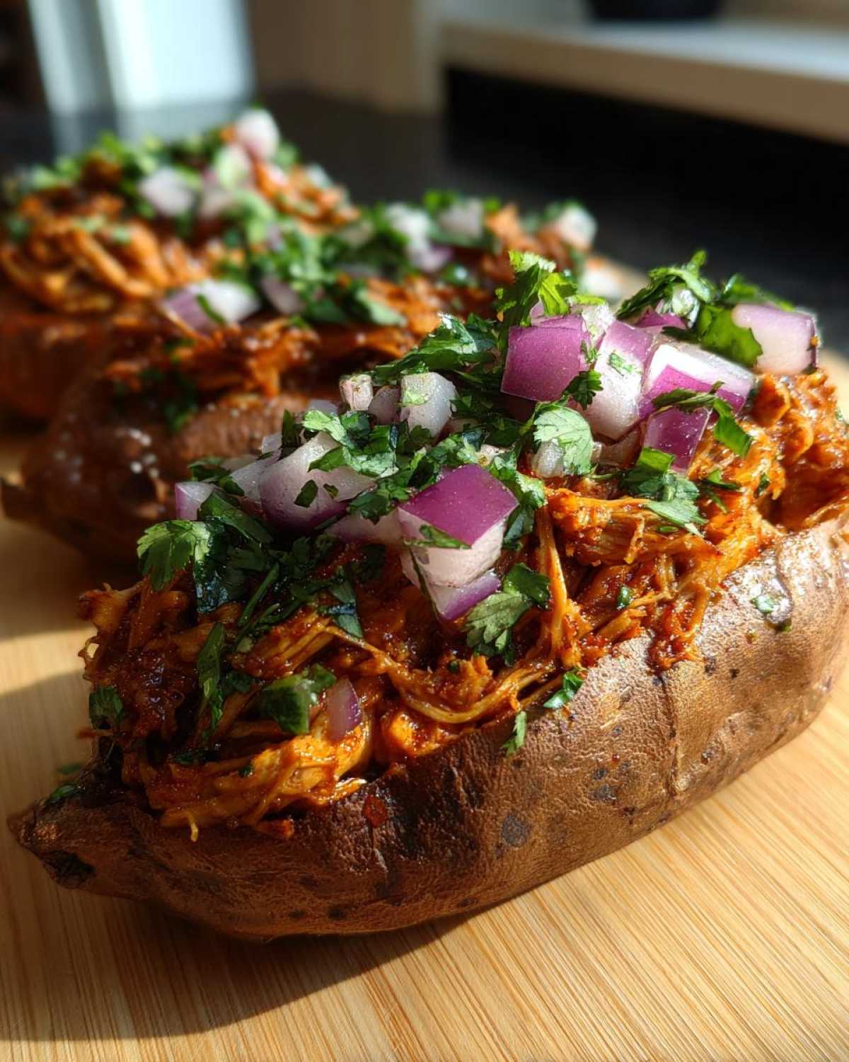 BBQ Jackfruit Loaded Sweet Potatoes - detail 3