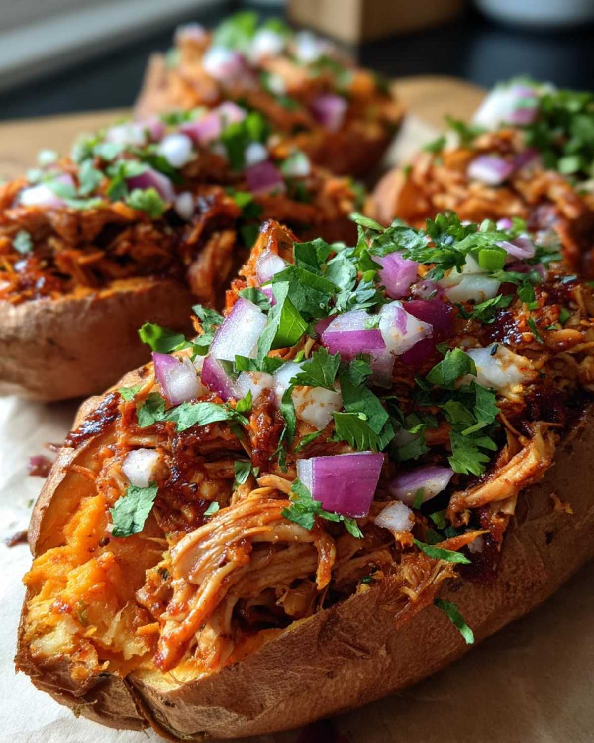 BBQ Jackfruit Loaded Sweet Potatoes - detail 4