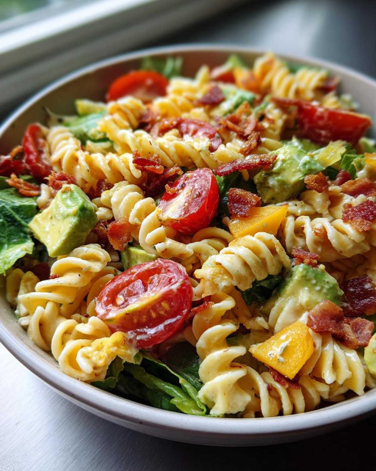 BLT Pasta Salad with Avocado - detail 1