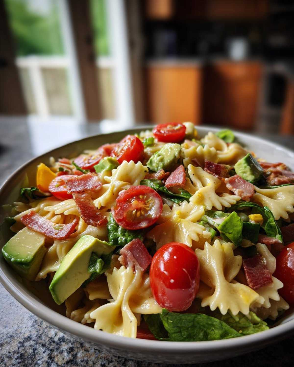 BLT Pasta Salad with Avocado - detail 2