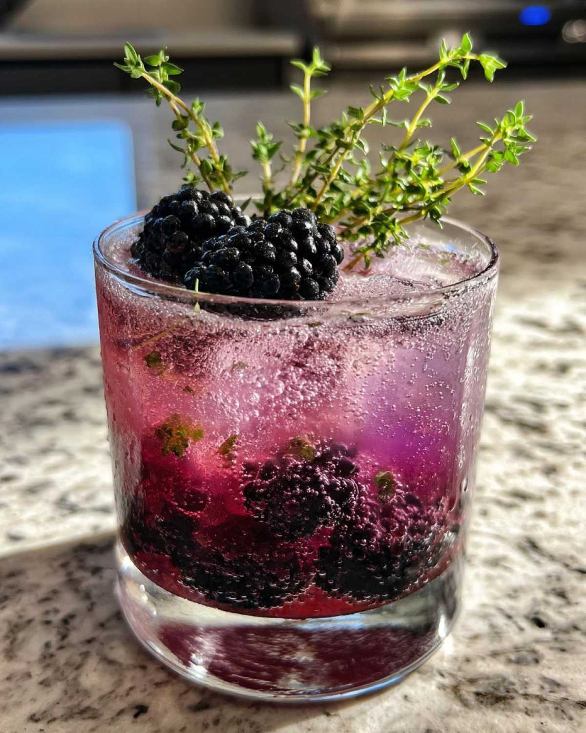 Blackberry Thyme Gin Fizz - detail 4