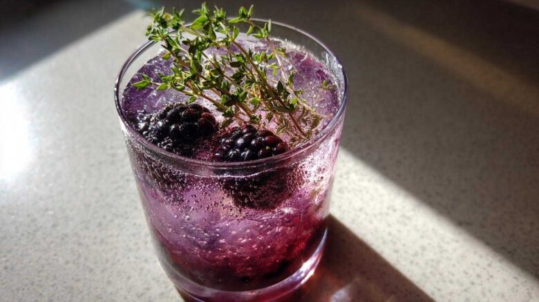 Blackberry Thyme Gin Fizz