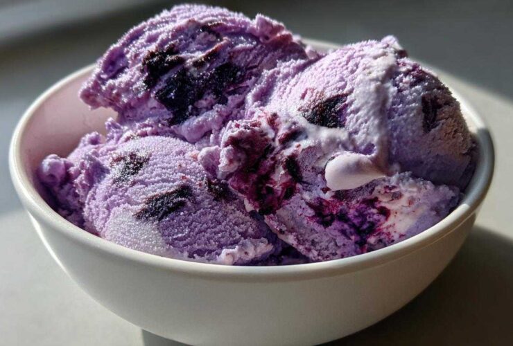 Blueberry Lavender Ice Cream