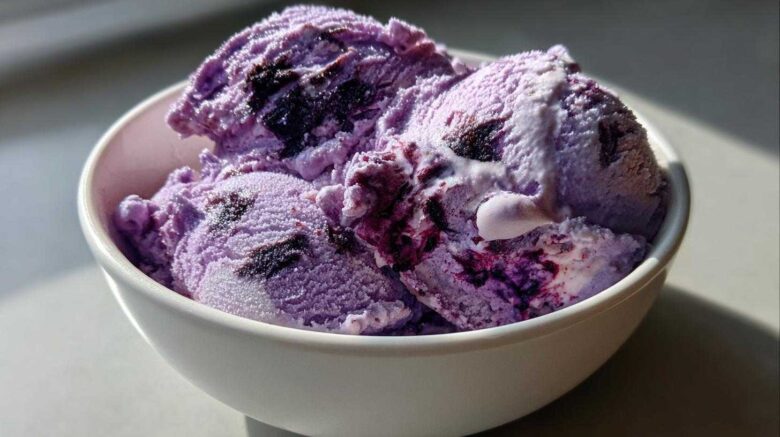 Blueberry Lavender Ice Cream