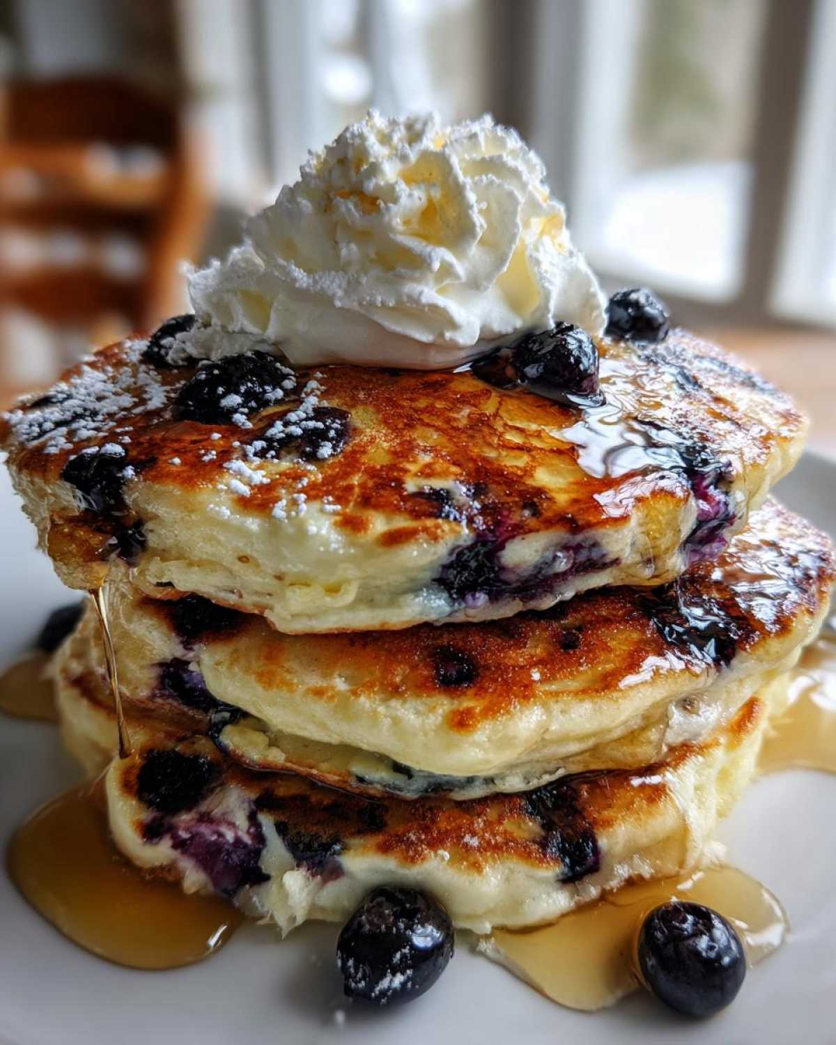 Blueberry Lemon Ricotta Pancakes - detail 2