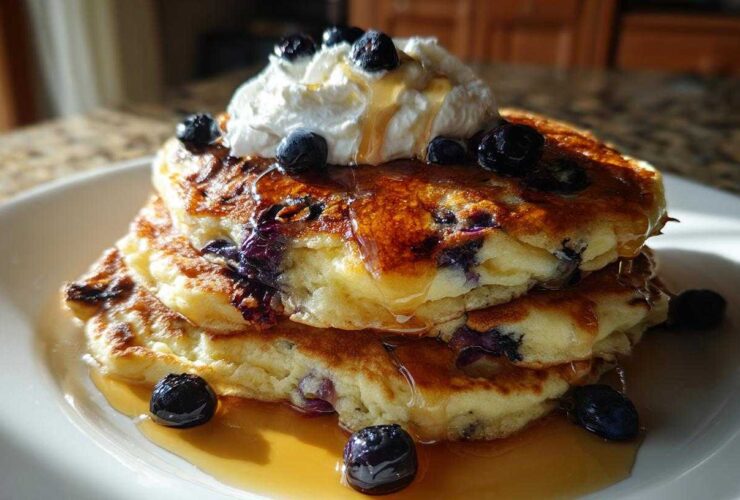 Blueberry Lemon Ricotta Pancakes