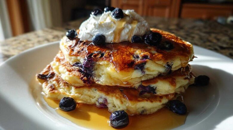 Blueberry Lemon Ricotta Pancakes