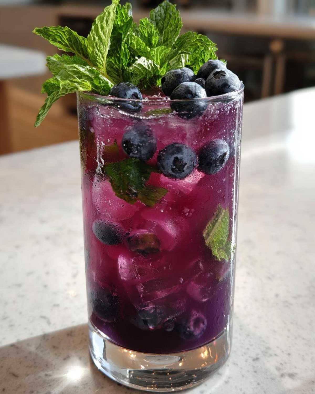 Blueberry Mint Kombucha Mocktail - detail 2