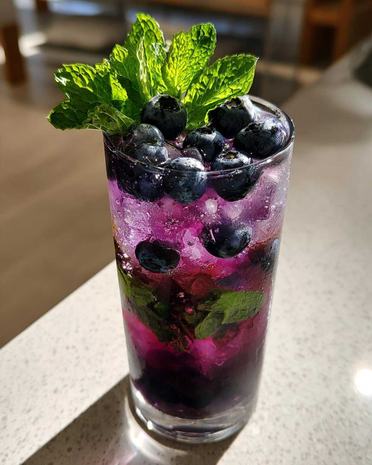 Blueberry Mint Kombucha Mocktail - detail 3