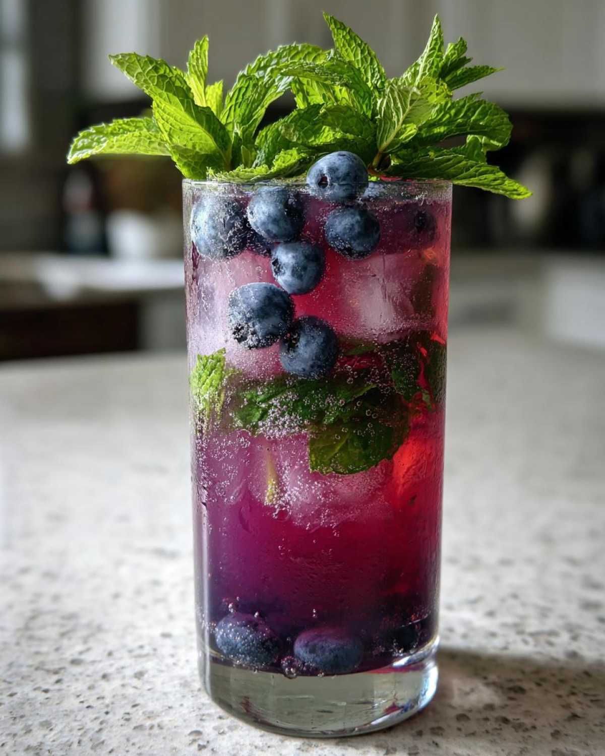 Blueberry Mint Kombucha Mocktail - detail 4