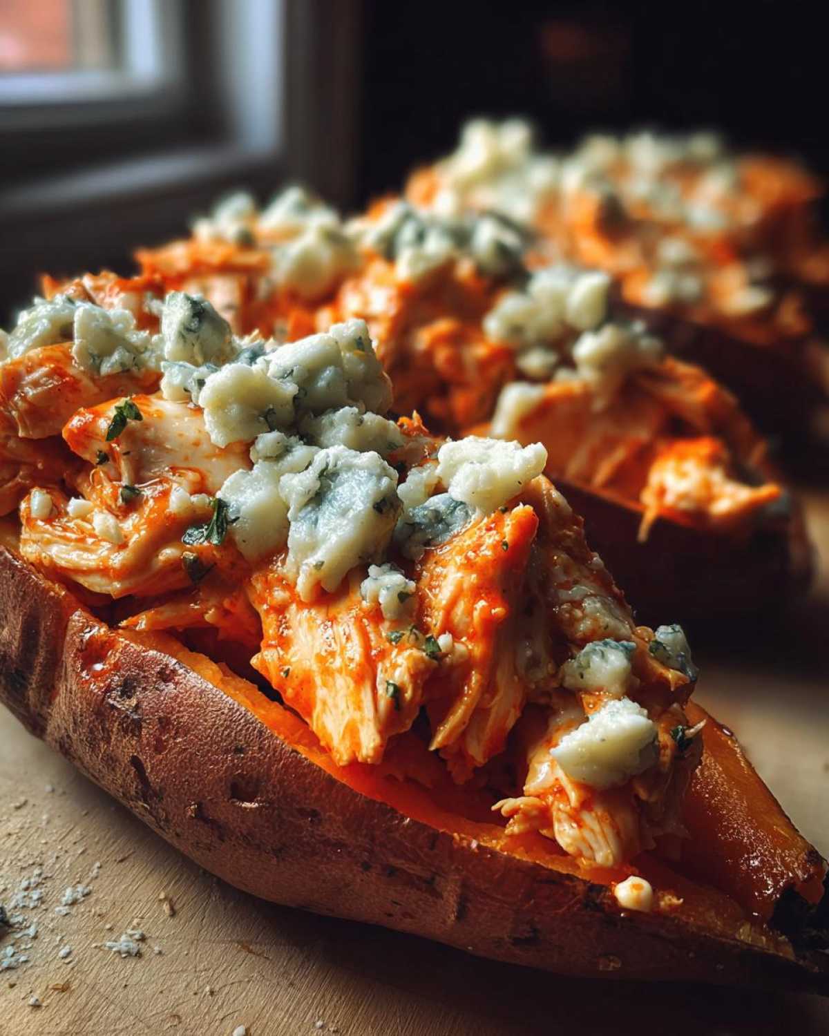 Buffalo Chicken Stuffed Sweet Potatoes - detail 1