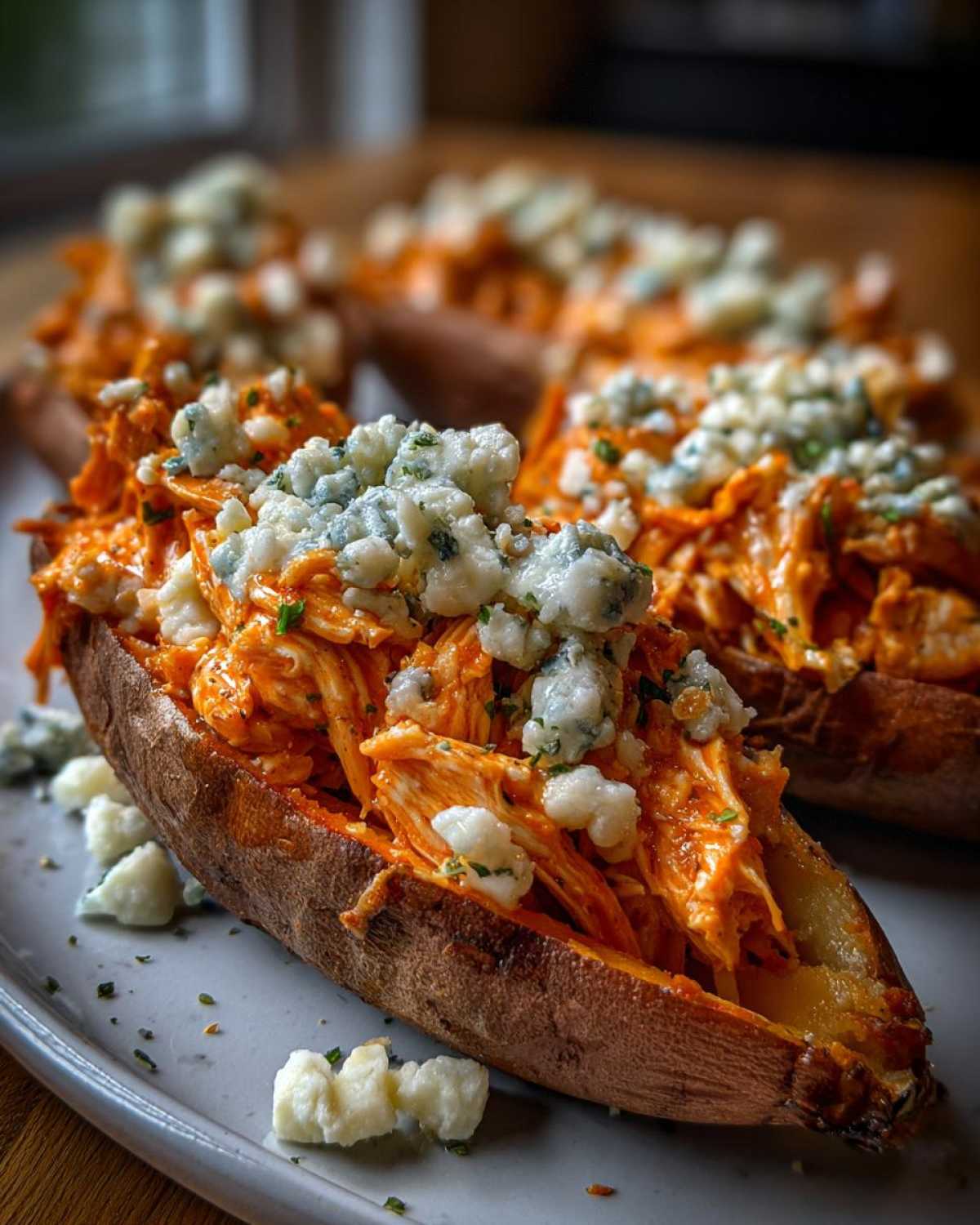 Buffalo Chicken Stuffed Sweet Potatoes - detail 3