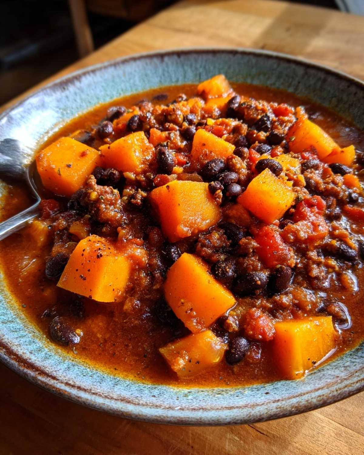 Butternut Squash and Black Bean Chili - detail 1