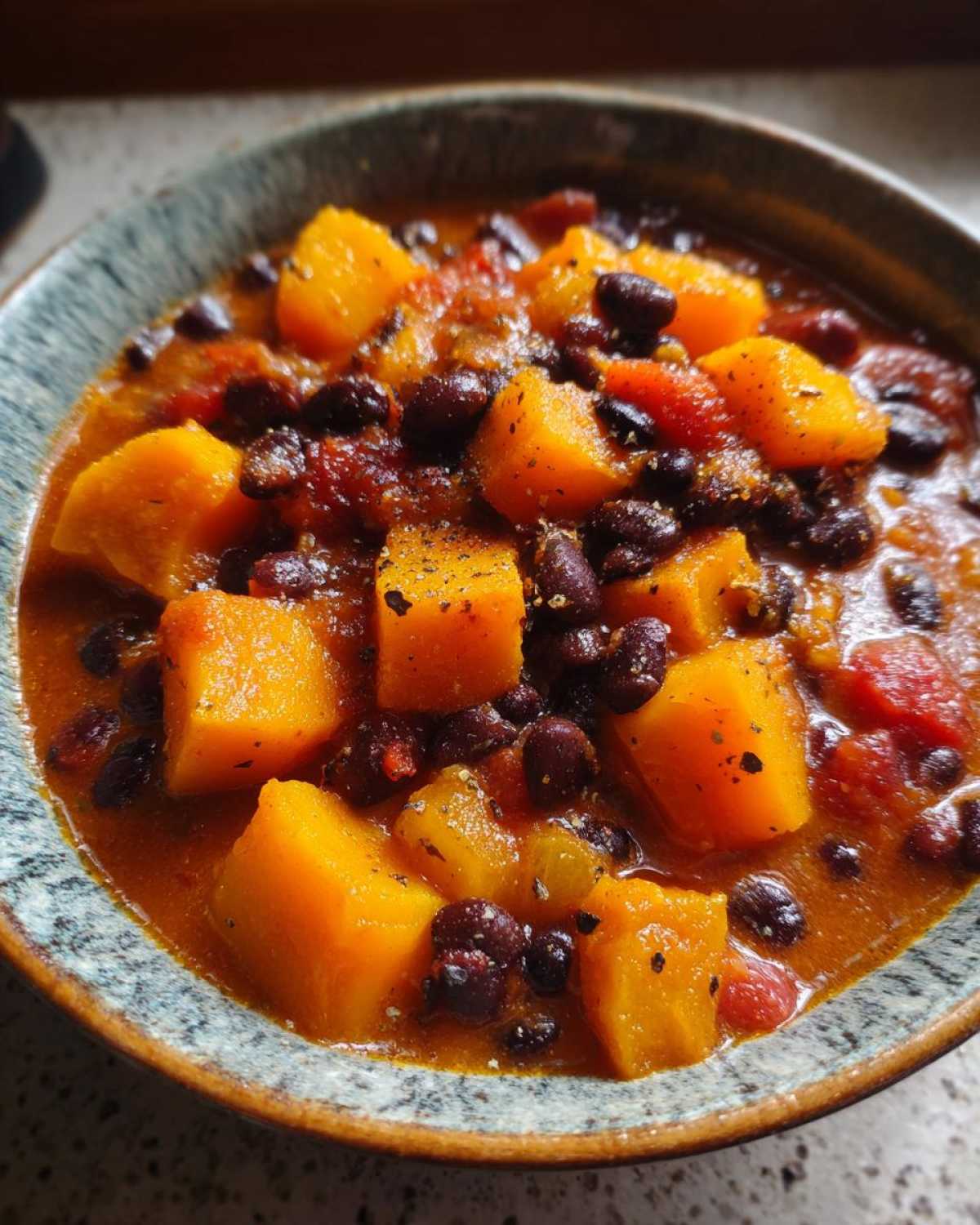 Butternut Squash and Black Bean Chili - detail 2