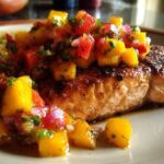 Cajun Grilled Salmon with Peach Salsa