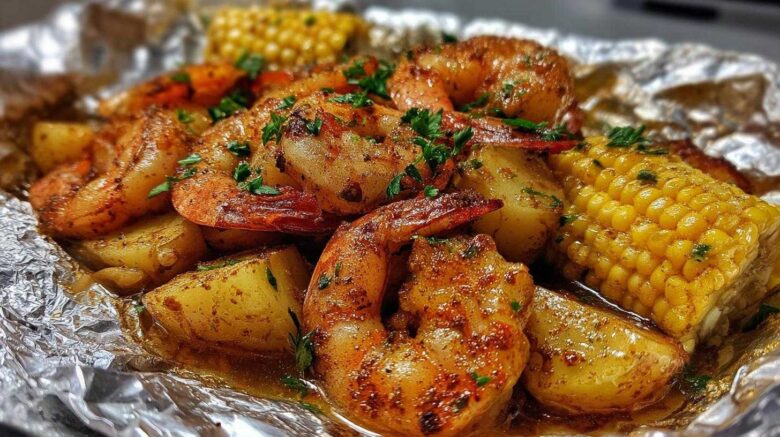 Cajun Shrimp Boil Foil Packets