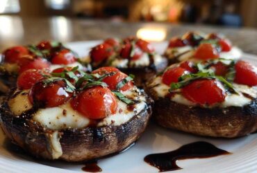 Caprese Stuffed Portobello Mushrooms