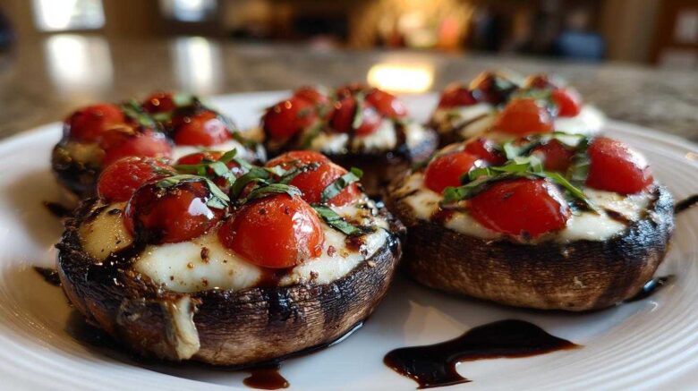 Caprese Stuffed Portobello Mushrooms