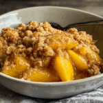 Caramelized Peach Crumble