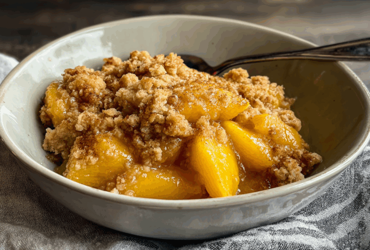 Caramelized Peach Crumble