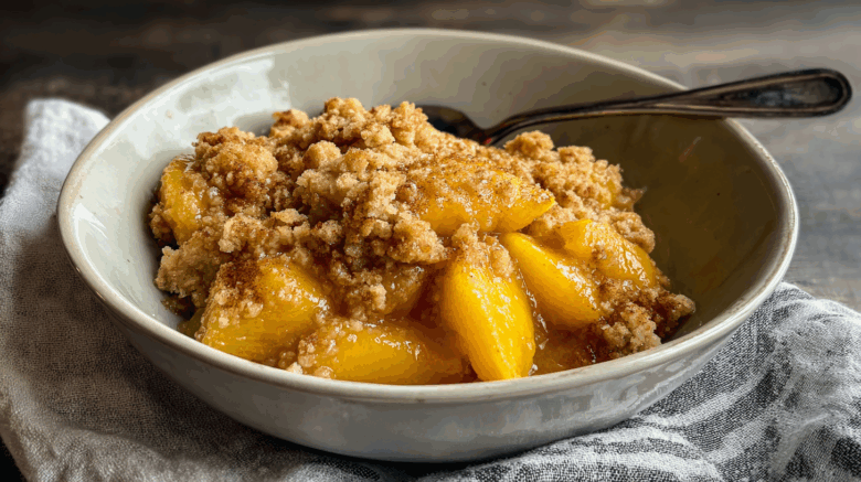 Caramelized Peach Crumble