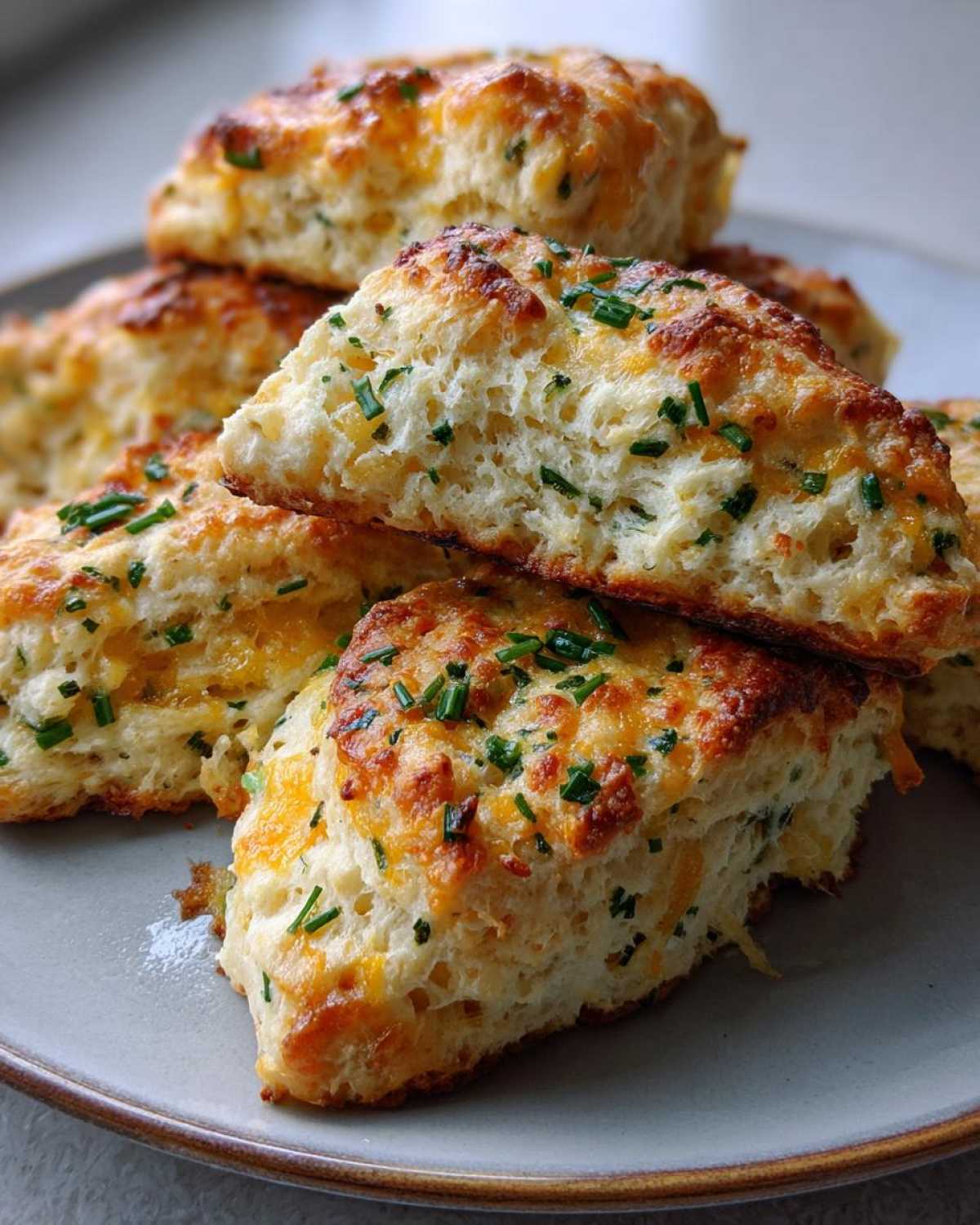 Cheddar Chive Savory Scones - detail 1