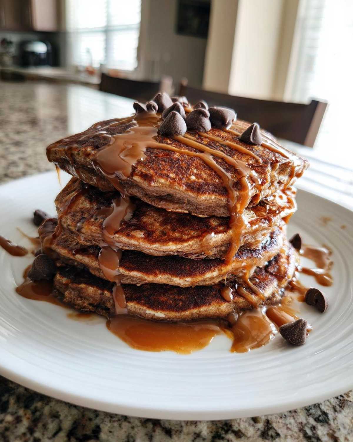 Chocolate Peanut Butter Protein Pancakes - detail 1
