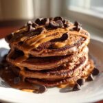Chocolate Peanut Butter Protein Pancakes