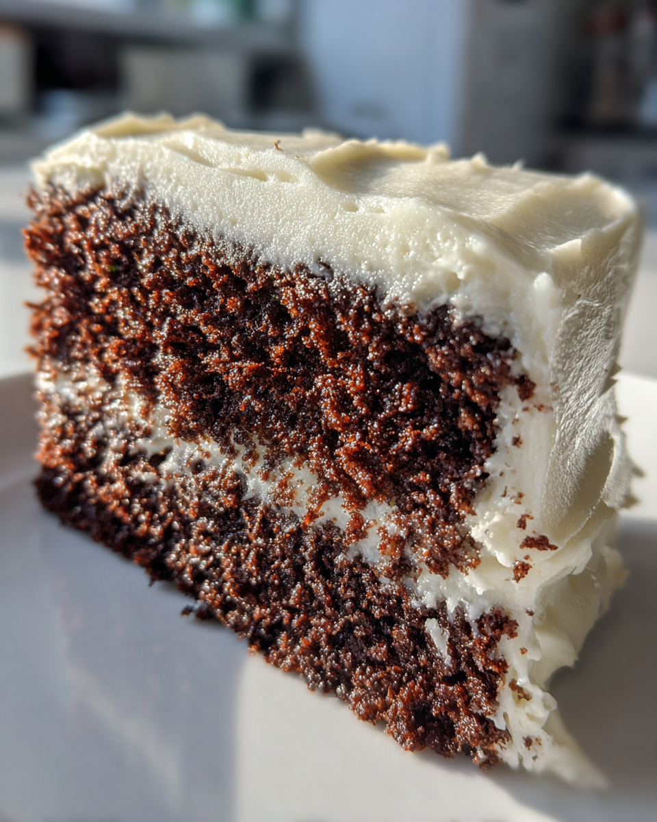 Chocolate Zucchini Cake with Cream Cheese Frosting - detail 1