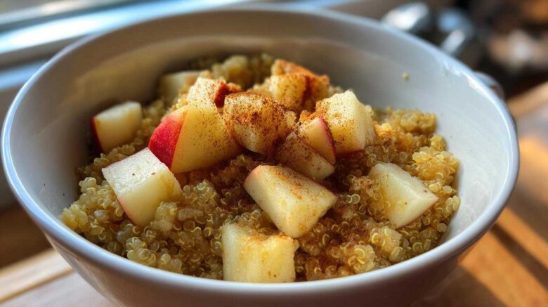 Cinnamon Apple Quinoa Breakfast Bowl