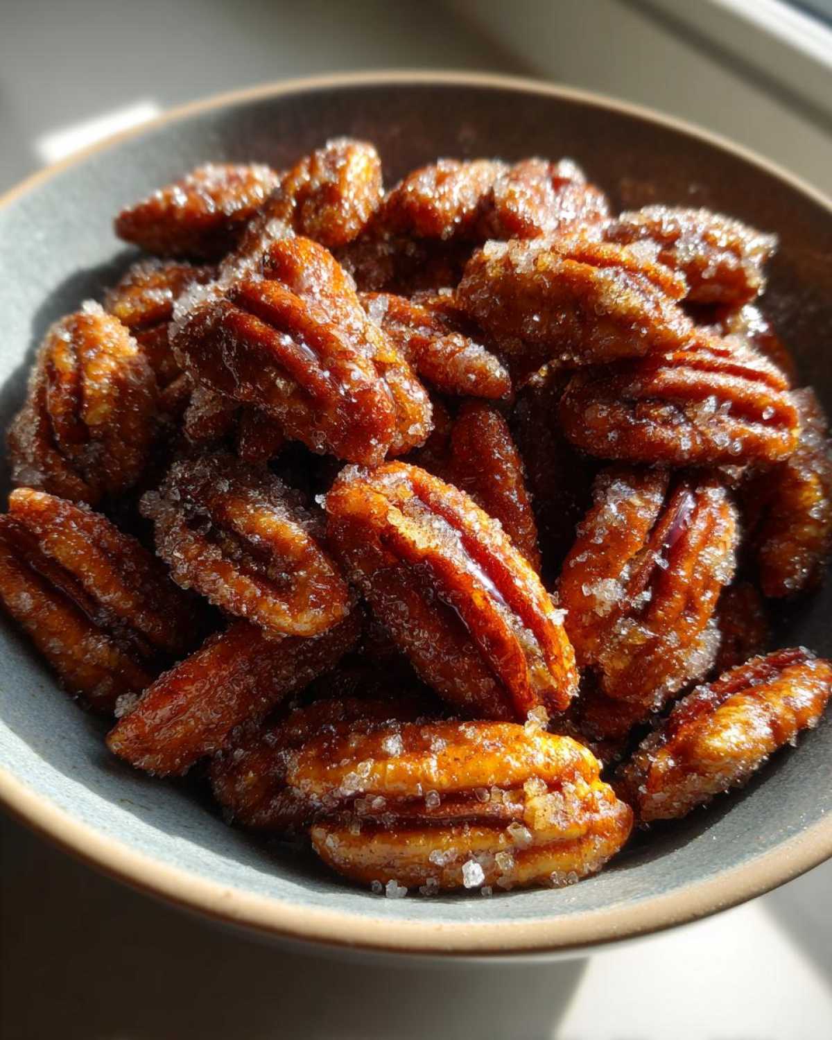 Cinnamon Sugar Candied Pecans - detail 1