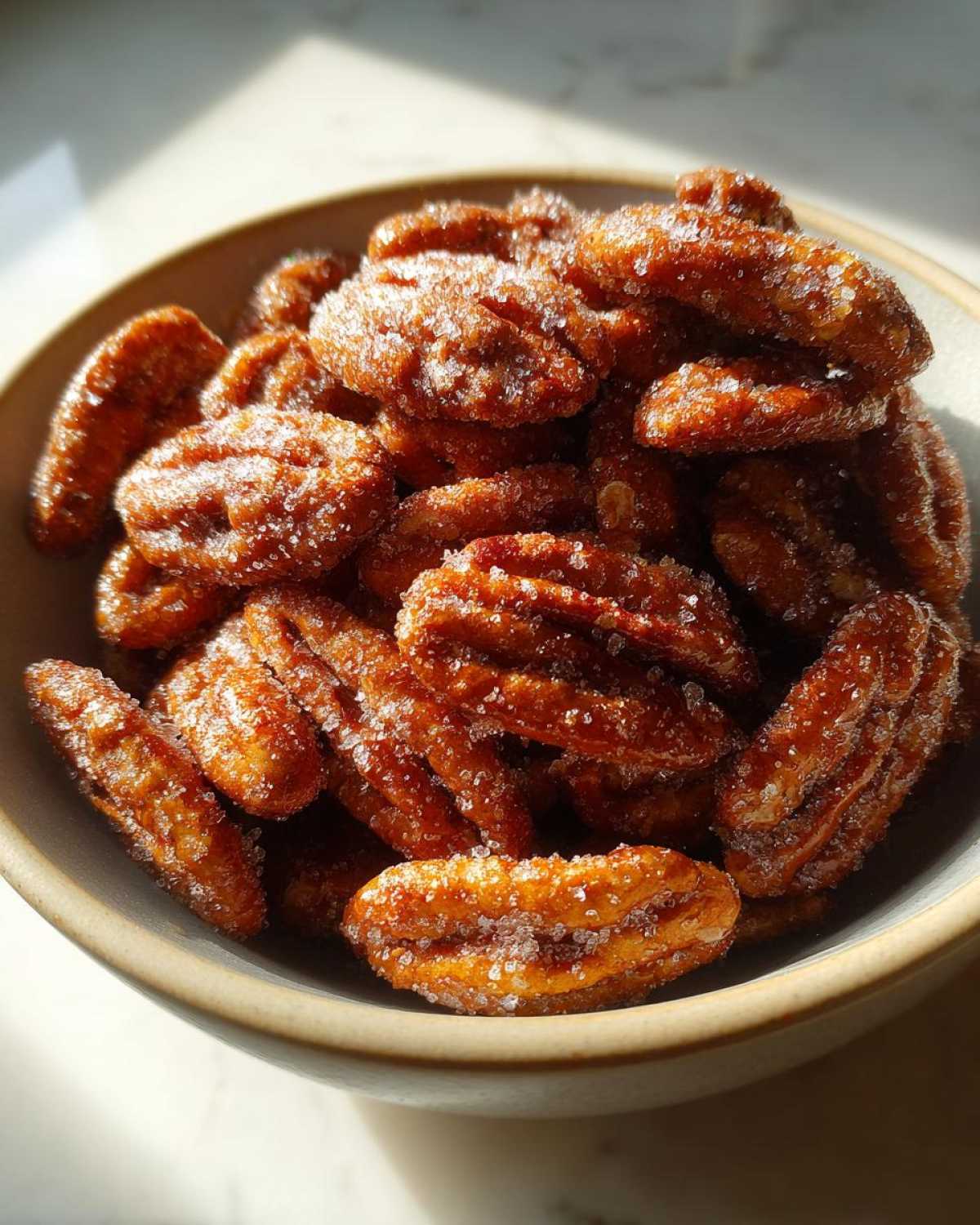 Cinnamon Sugar Candied Pecans - detail 3