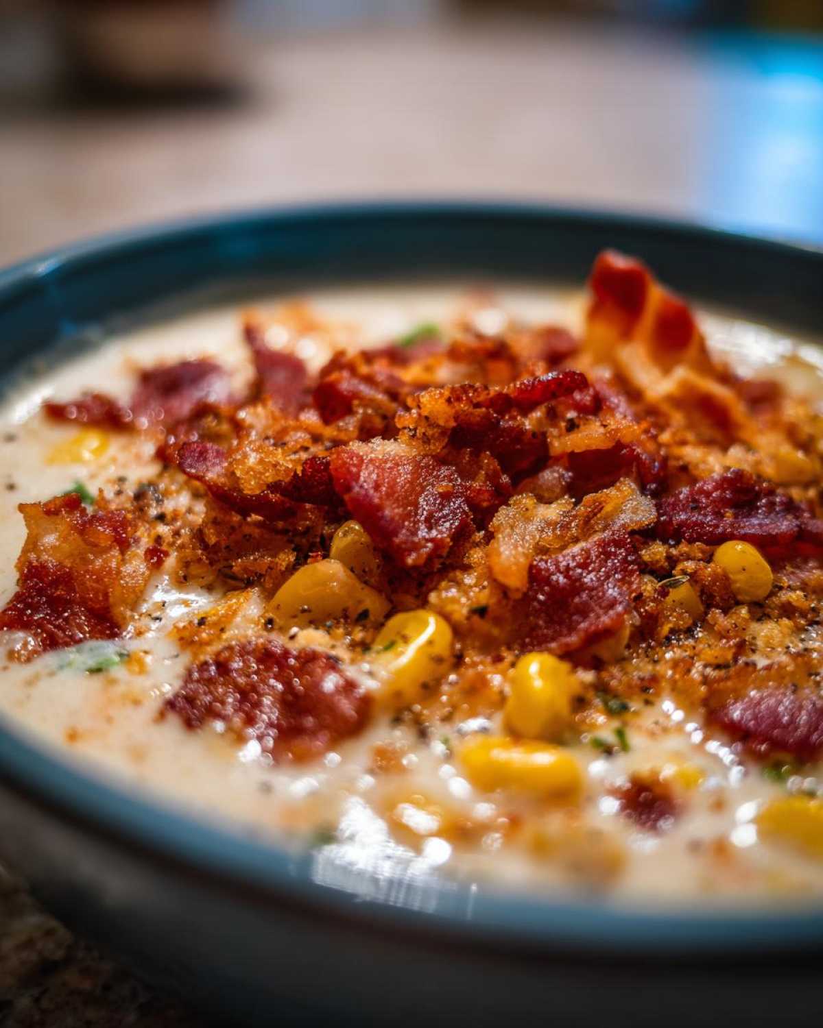 Creamy Corn and Bacon Chowder - detail 4
