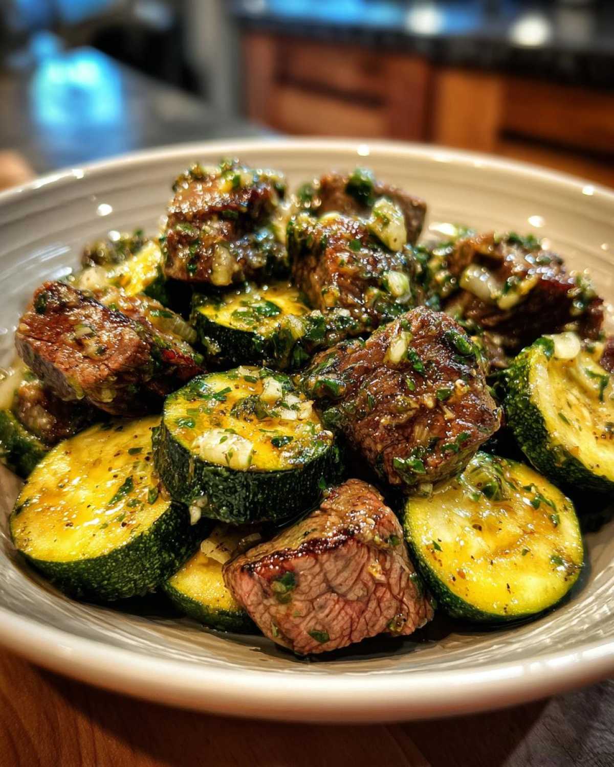 Garlic Butter Steak Bites with Zucchini - detail 1