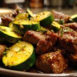 Garlic Butter Steak Bites with Zucchini