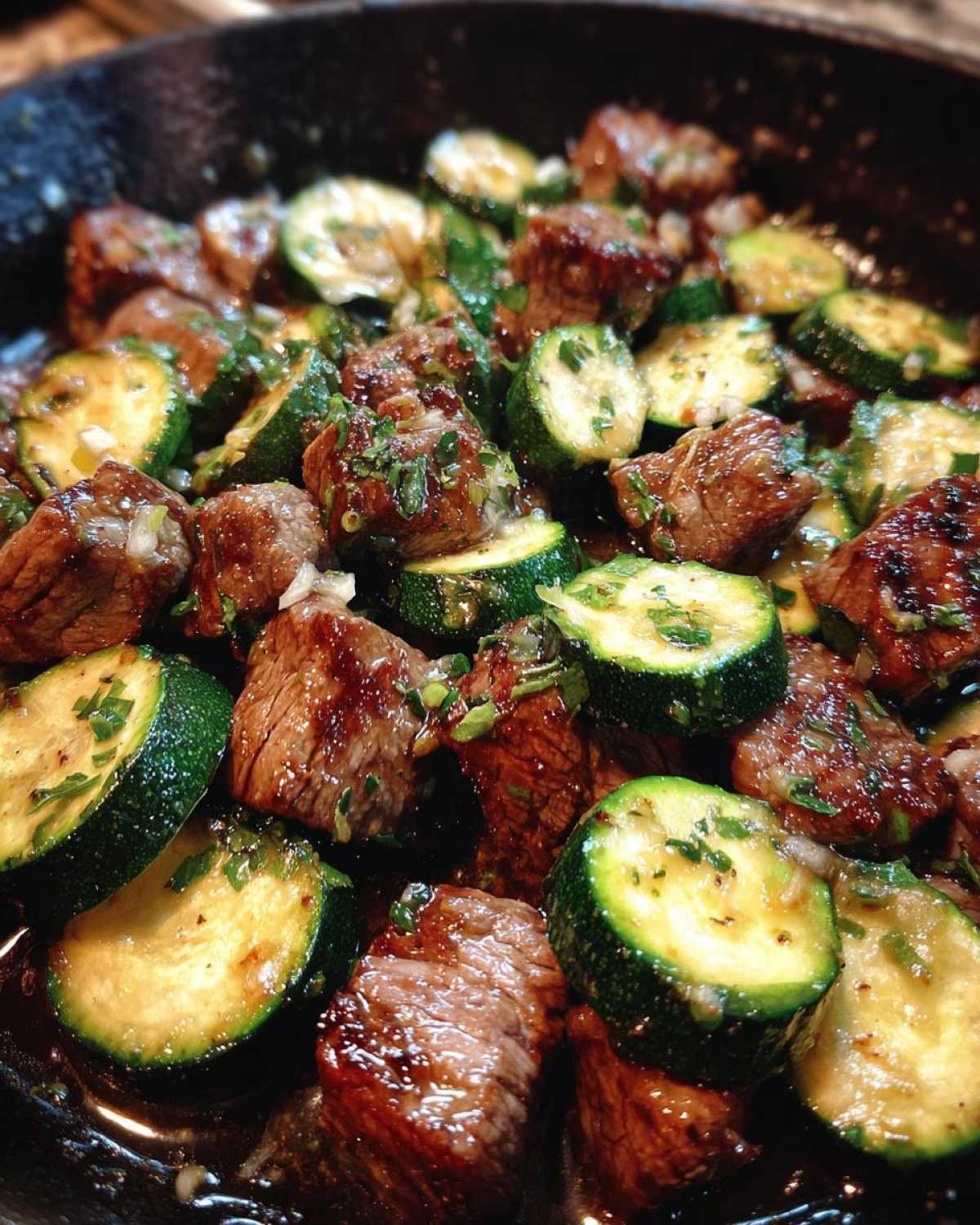 Garlic Butter Steak Bites with Zucchini - detail 4