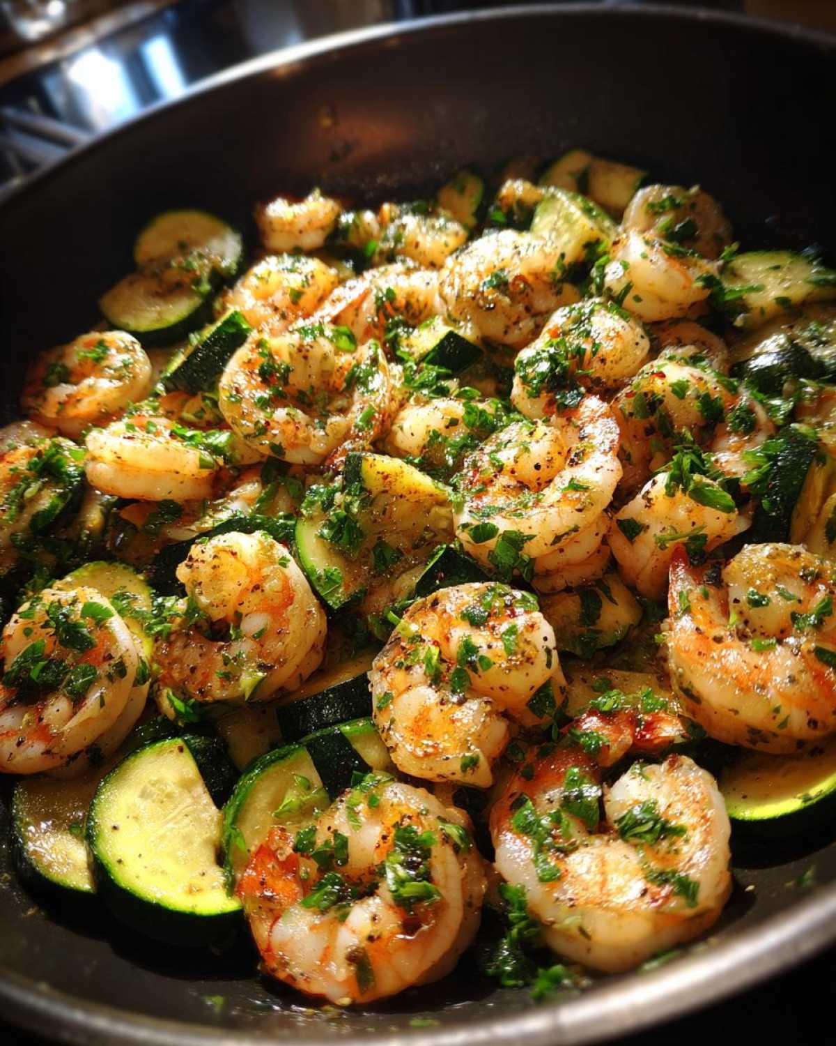 Garlic Herb Shrimp & Zucchini Skillet - detail 2