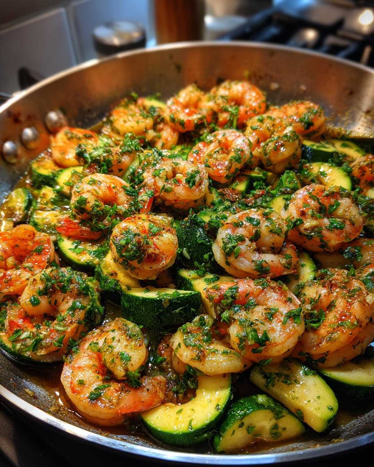 Garlic Herb Shrimp & Zucchini Skillet - detail 3
